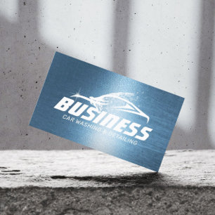 Auto-detailleert autowrakken Koninklijk Blauw Visitekaartje