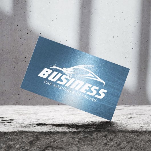 Auto-detailleert autowrakken Koninklijk Blauw Visitekaartje