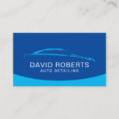 Auto-detailleert autowrakken Modern Blue Visitekaartje (Voorkant)