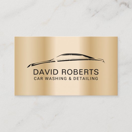 Auto-detailleert autowrakken Modern Gold Automotiv Visitekaartje (Voorkant)