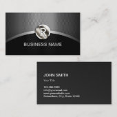 Auto-detailleert metalen monogram auto visitekaartje (Voorkant / Achterkant)