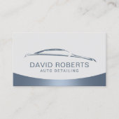 Auto-detailleert wasauto's Automobielblauw & zilve Visitekaartje (Voorkant)