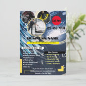 Auto-detailleert wasbrochure voor auto's kaart (Staand voorkant)