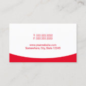 Auto-detailleert Wash Automobielrood en wit Visitekaartje (Achterkant)