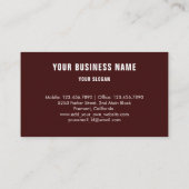 Auto-detailleert Wash Automobielzwart & rood Visitekaartje (Achterkant)