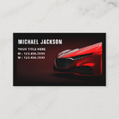 Auto-detailleert Wash Automobielzwart & rood Visitekaartje (Voorkant)