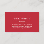 Auto-detailleert zwarte rode auto voor reparatie v visitekaartje (Achterkant)