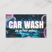 Auto detaillering Car Wash Automotive Neon Visitekaartje (Voorkant)