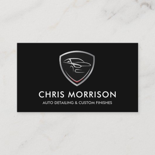 Auto-detaillering QR-code Logo Mobile Car Wash Visitekaartje (Voorkant)