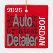 Auto Details Extraordinaire CUSTOM Keramisch Ornament (Achterkant)