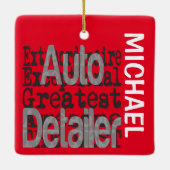 Auto Details Extraordinaire CUSTOM Keramisch Ornament (Achterkant)