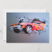 Auto die door de muur kruipt kaart (Voorkant)