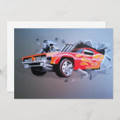 Auto die door de muur kruipt kaart (Voorkant / Achterkant)