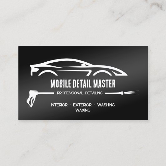 🚿 Auto die Douane QR detailleert Visitekaartje (Voorkant)