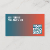 Auto die Douane QR detailleert Visitekaartje (Achterkant)