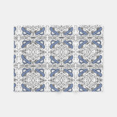 Auto Doodlepatroon Blauw Zwart Fleece Deken (Voorkant (Horizontaal))