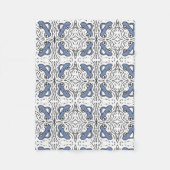 Auto Doodlepatroon Blauw Zwart Fleece Deken (Voorkant)