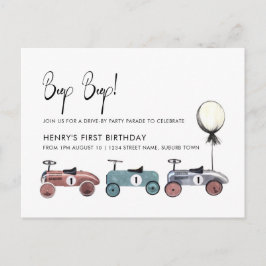 Auto Drive by Quarantine 1st Birthday Parade Party Briefkaart