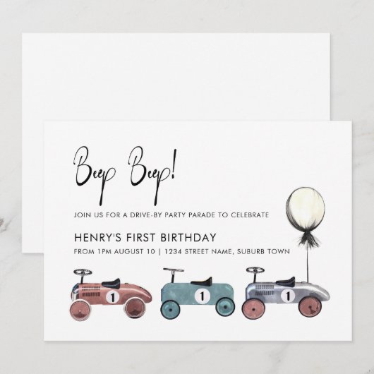 Auto drive van Birthday Parade Quarantine 1st Part Kaart (Voorkant / Achterkant)