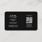 Auto Driver Transport Chauffeur Modern Zwart Grijs Visitekaartje (Achterkant)