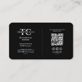 Auto Driver Transport Company Zwart Modern Visitekaartje (Achterkant)