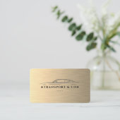 Auto Driver Vervoer Zwart Faux Gold Modern Visitekaartje (Staand voorkant)