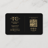 Auto Driver Vervoer Zwart Faux Gold Modern Visitekaartje (Achterkant)