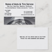 Auto- en bandenservice Visitekaartjes voor auto's (Voorkant / Achterkant)
