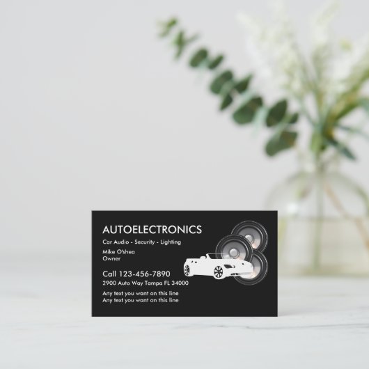 Auto en beveiliging visitekaartje (Staand voorkant)