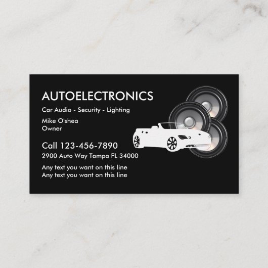 Auto en beveiliging visitekaartje (Voorkant)