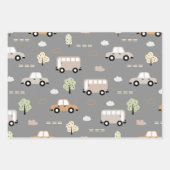 Auto en Bus Patroon Inpakpapier Vel (Voorkant 3)