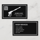 Auto en huis Power Wash Scan QR Visitekaartje (Voorkant / Achterkant)