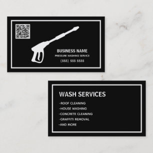 Auto en huis Power Wash Scan QR Visitekaartje