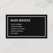 Auto en huis Power Wash Scan QR Visitekaartje (Achterkant)