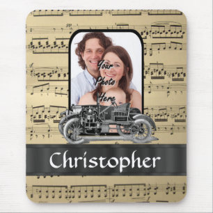 auto en muziekblad muismat