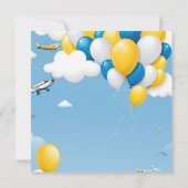 Auto- en Vliegtuig Baby Shower Bedankt (Achterkant)