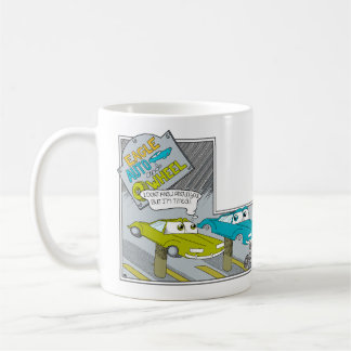 Auto en wiel koffiemok