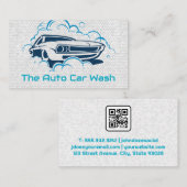 Auto en zeepbellen | Auto wassen  Visitekaartje (Voorkant / Achterkant)