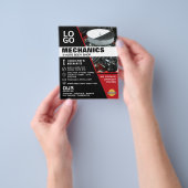 Auto-engine, automatische mechanische reparatie en flyer (Hand)