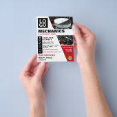 Auto-engine, automatische mechanische reparatie en flyer (Hand)