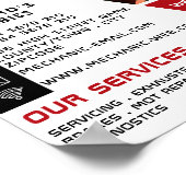 Auto-engine, automatische mechanische reparatie en poster (Hoek)