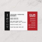 Auto-engine, automatische mechanisme en reparaties visitekaartje (Achterkant)