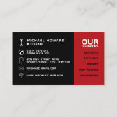 Auto-engine, automatische mechanisme en reparaties visitekaartje (Achterkant)