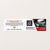 Auto-engine, automatische mechanisme en reparaties visitekaartje (Buitenkant ongevouwen)