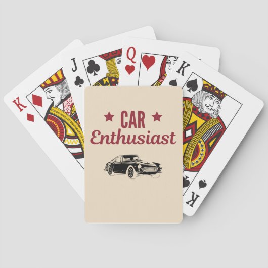 Auto enthousiast pokerkaarten (Achterkant)