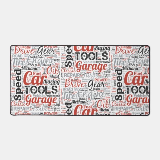 Auto-enthousiast Word Cloud Bureaumat (Voorkant)