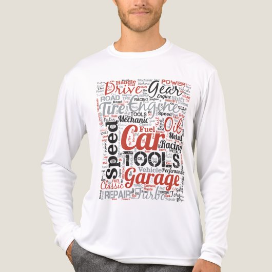 Auto-enthousiast Word Cloud Tri-Blend Shirt (Voorkant volledig)