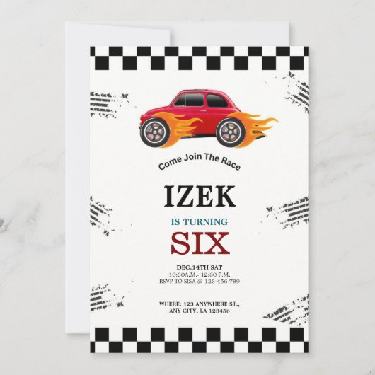 Auto Feestdagenkaart (Voorkant)