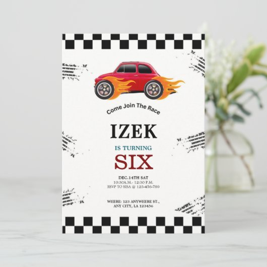 Auto Feestdagenkaart (Staand voorkant)