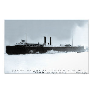 Auto ferry Ann Arbor Passend Marine City 1910 Foto Afdruk